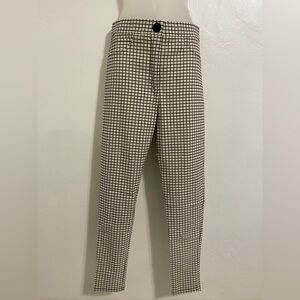 Zara Black and White Grid Pants